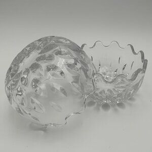 Crystal 2 PC Candy Jar / Trinket Jar Heavy